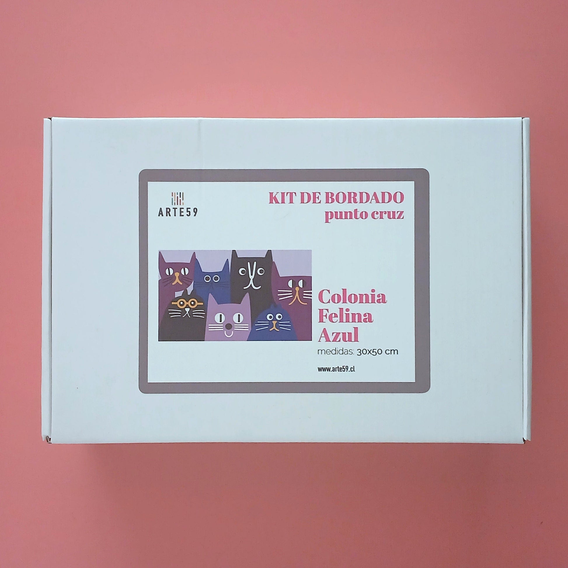Arte59 Kit de 30x50 cm Kit colonia felina azul 30x50 cm