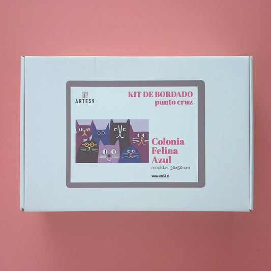 Arte59 Kit de 30x50 cm Kit colonia felina azul 30x50 cm