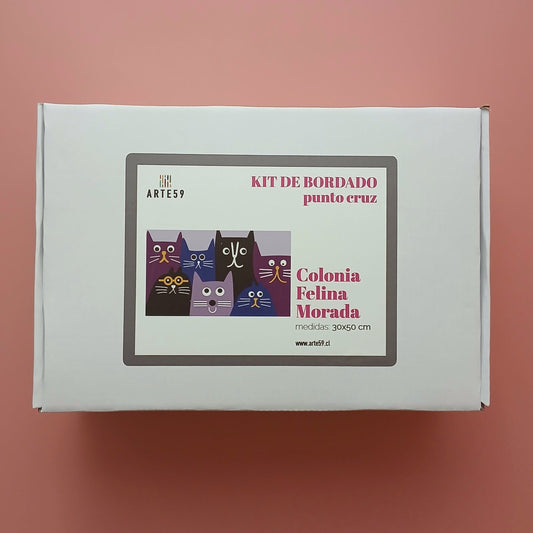 Arte59 Kit de 30x50 cm Kit colonia felina azul 30x50 cm