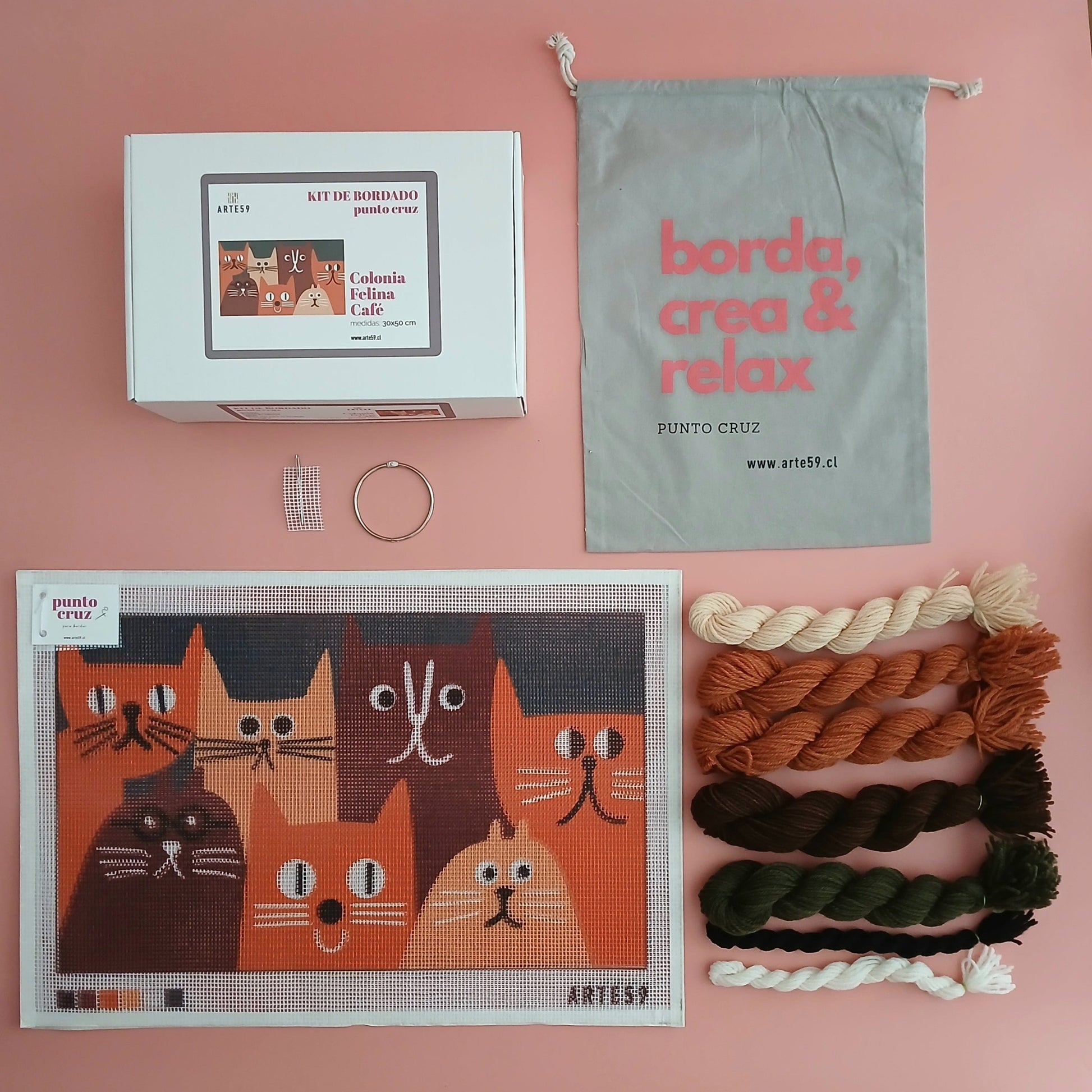 Arte59 Kit de 30x50 cm Kit colonia felina café 30x50 cm