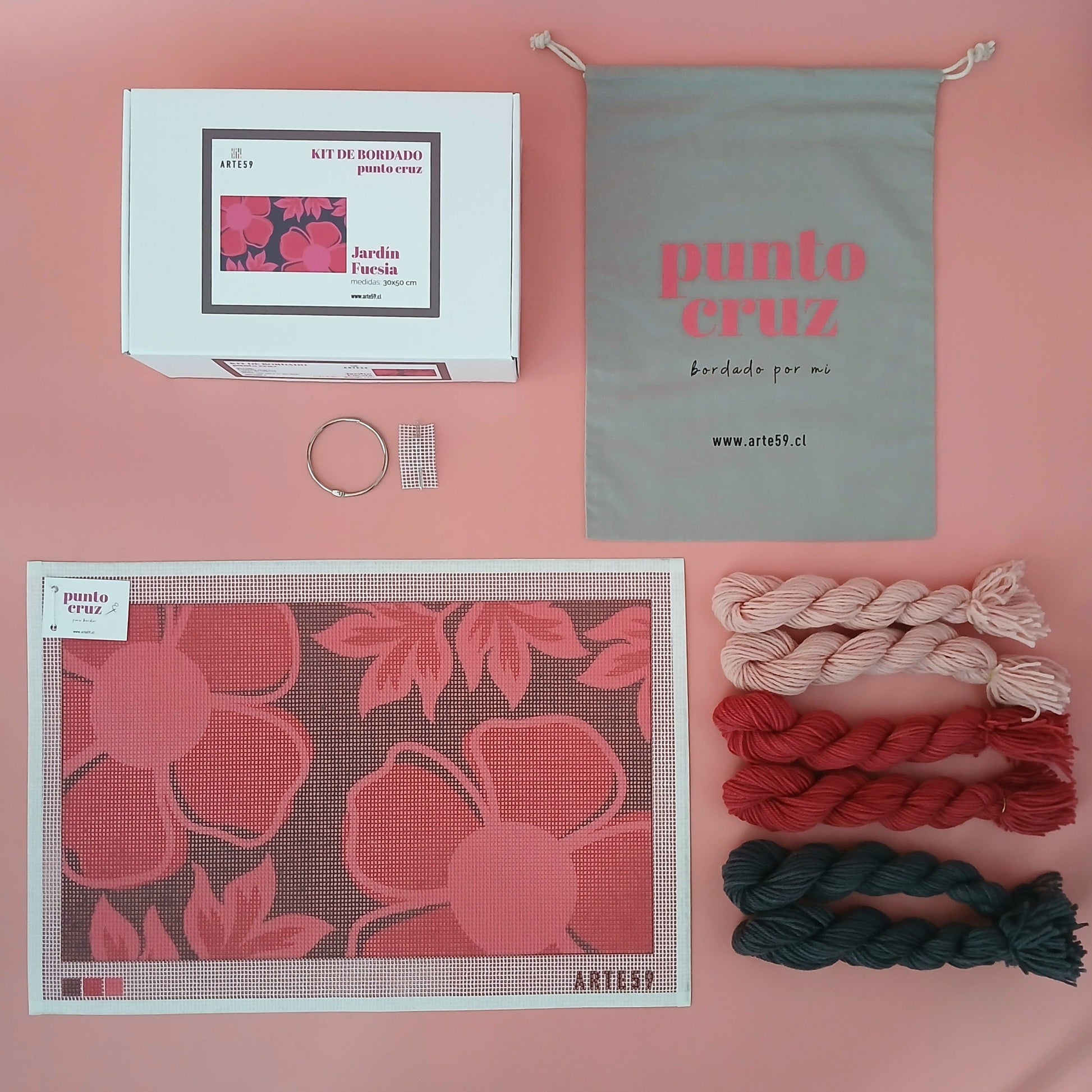 Arte59 Kit de 30x50 cm Kit jardín fucsia 30x50 cm