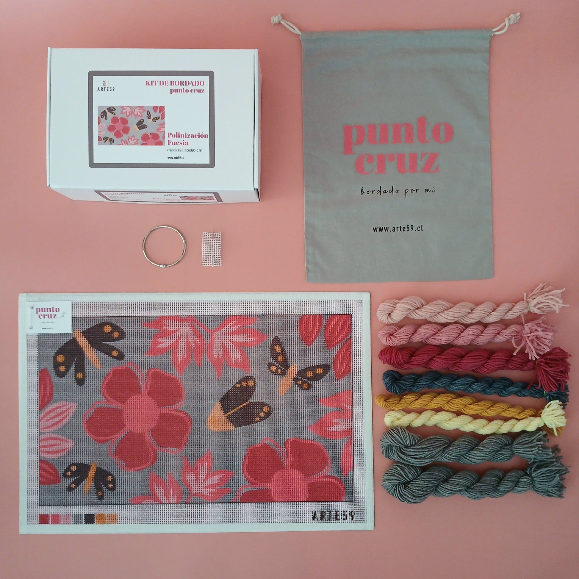 Arte59 Kit de 30x50 cm Kit polinización fucsia 30x50 cm