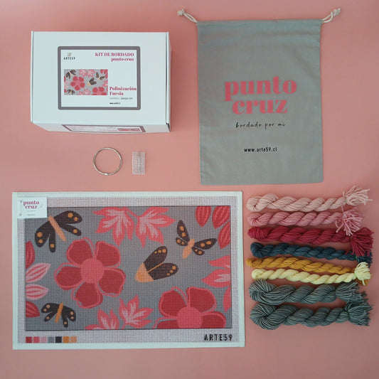 Arte59 Kit de 30x50 cm Kit polinización fucsia 30x50 cm