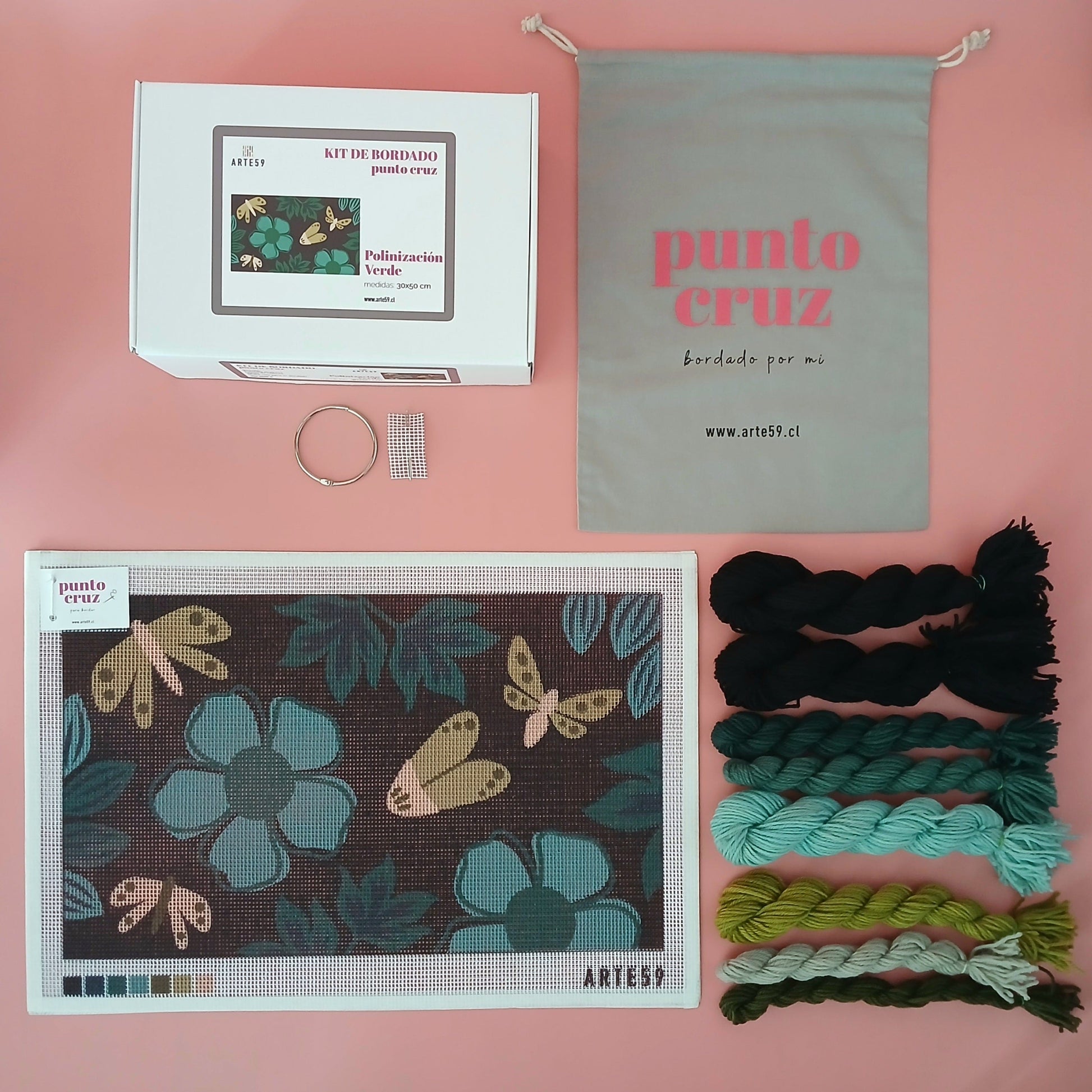 Arte59 Kit de 30x50 cm Kit polinización verde 30x50 cm