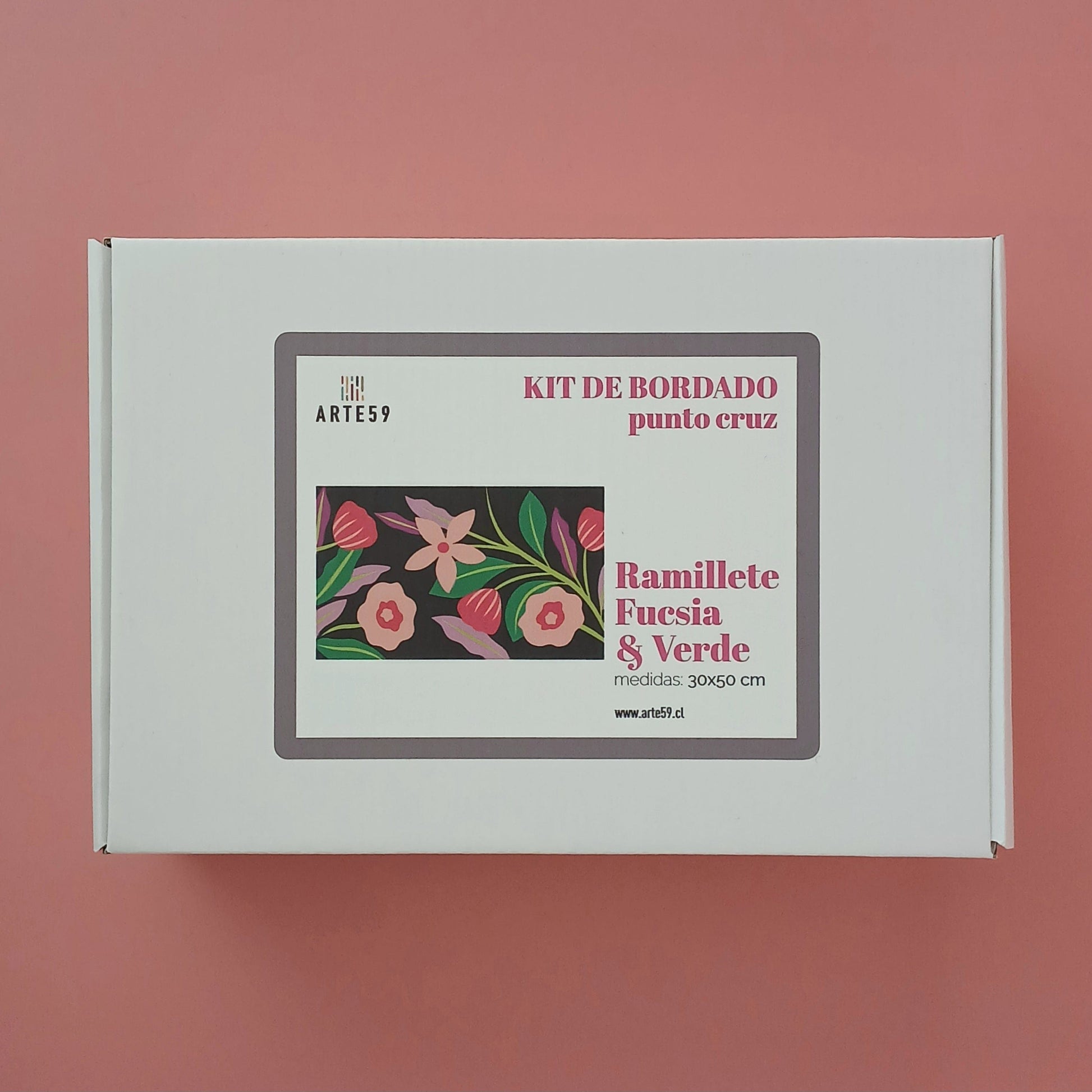 Arte59 Kit de 30x50 cm Kit ramillete fucsia y azul 30x50 cm