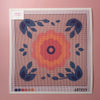 Arte59 Kit de 40x40 cm Kit 40x40 cm flor grande naranja