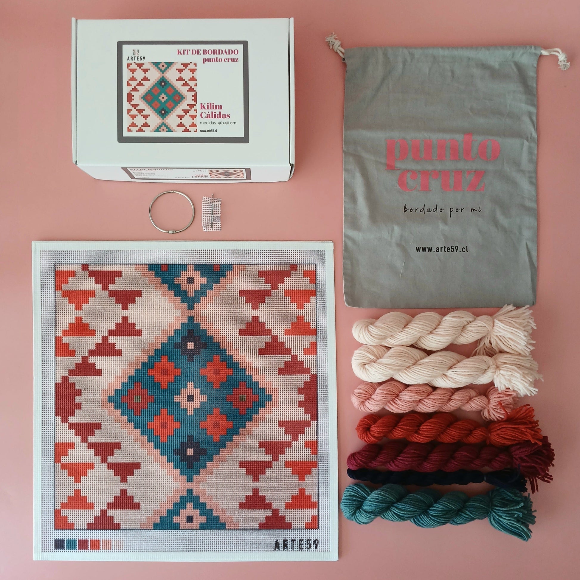 Arte59 Kit de 40x40 cm Kit 40x40 cm kilim cálidos
