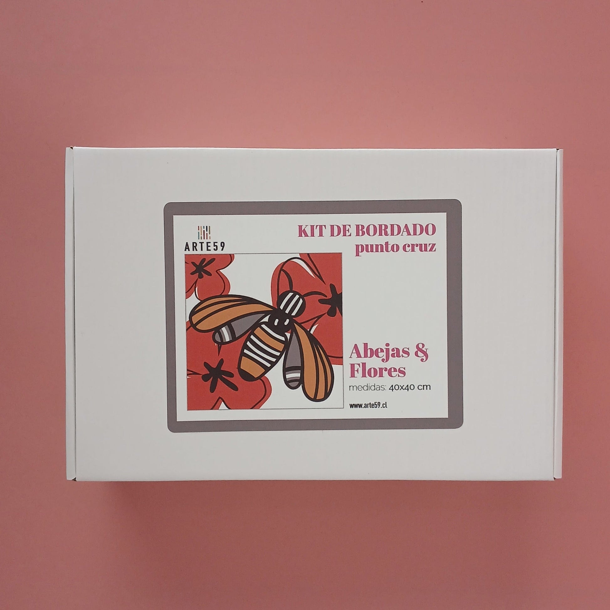 Arte59 Kit de 40x40 cm Kit abejas y flores 40x40
