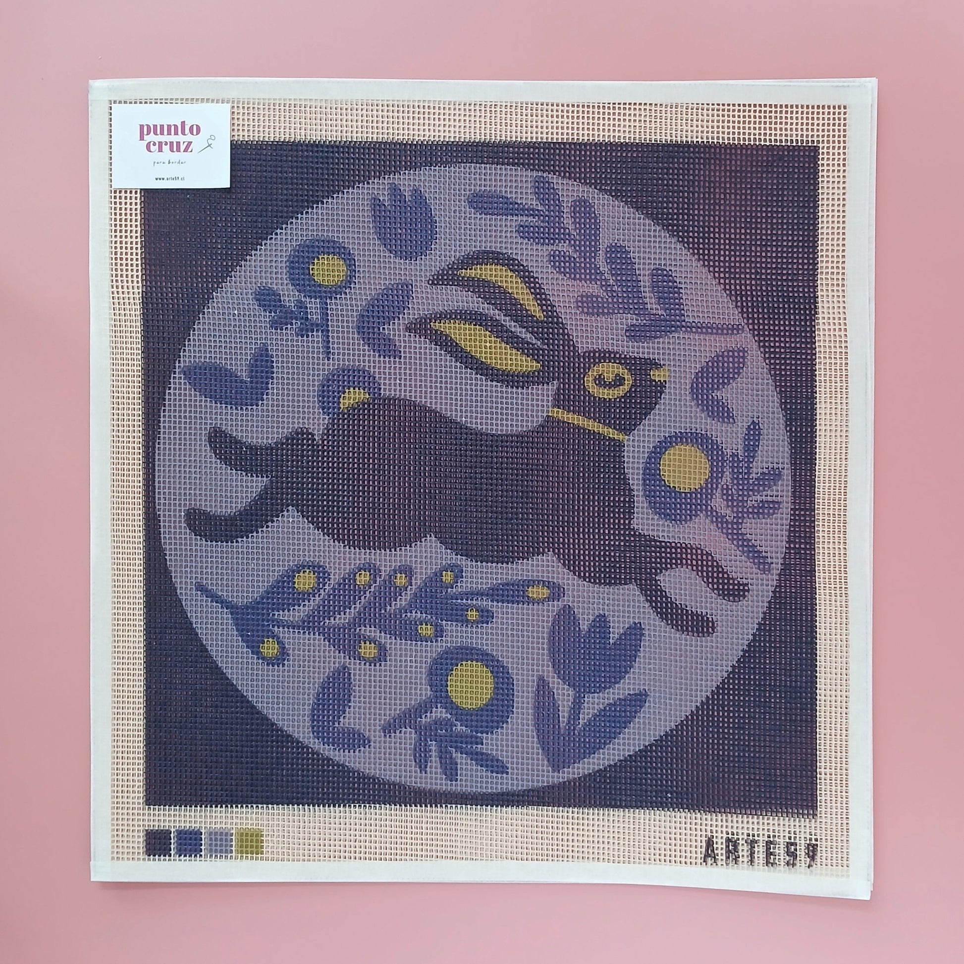 Arte59 Kit de 40x40 cm Kit conejo saltarín morado 40x40 cm