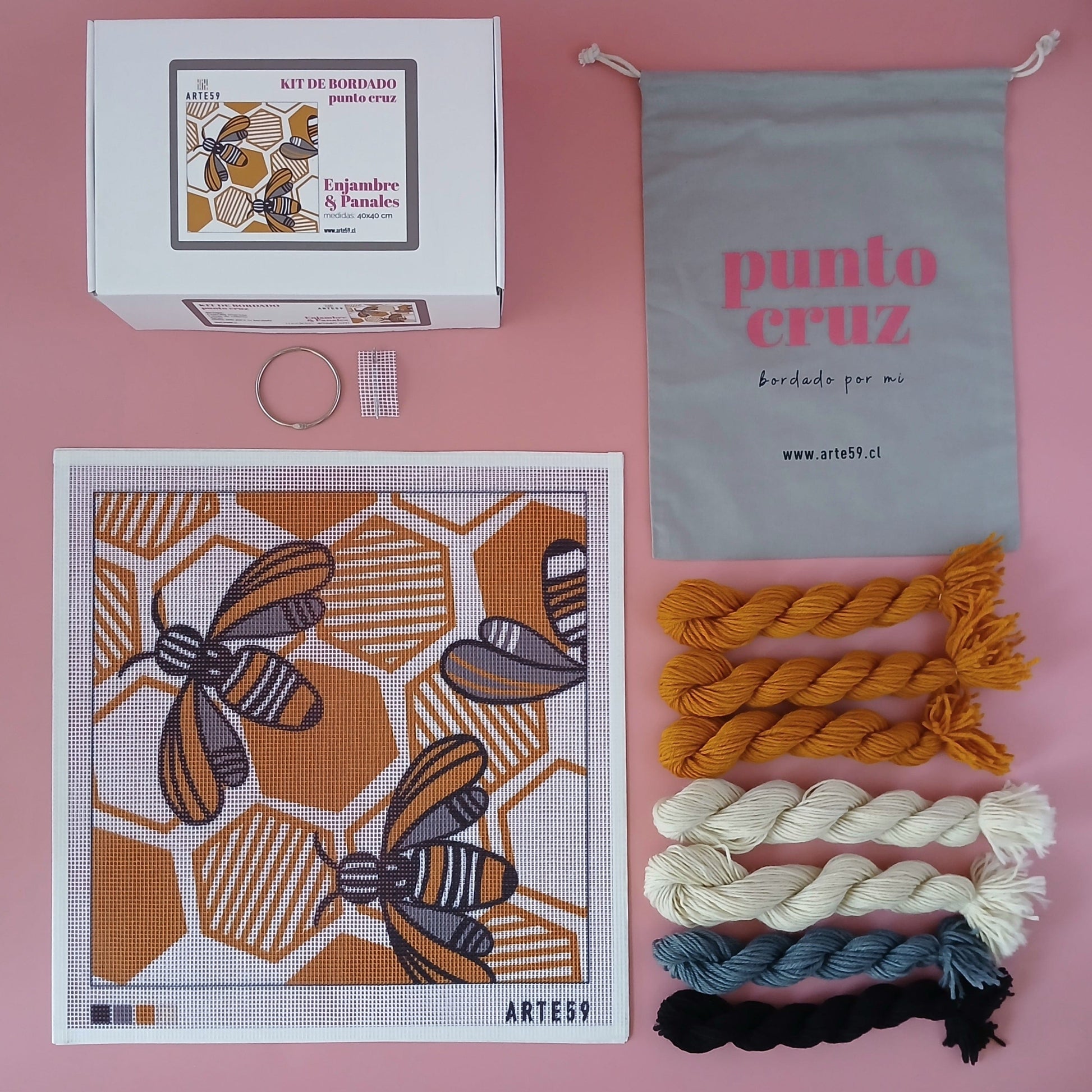 Arte59 Kit de 40x40 cm Kit enjambre y panales 40x40