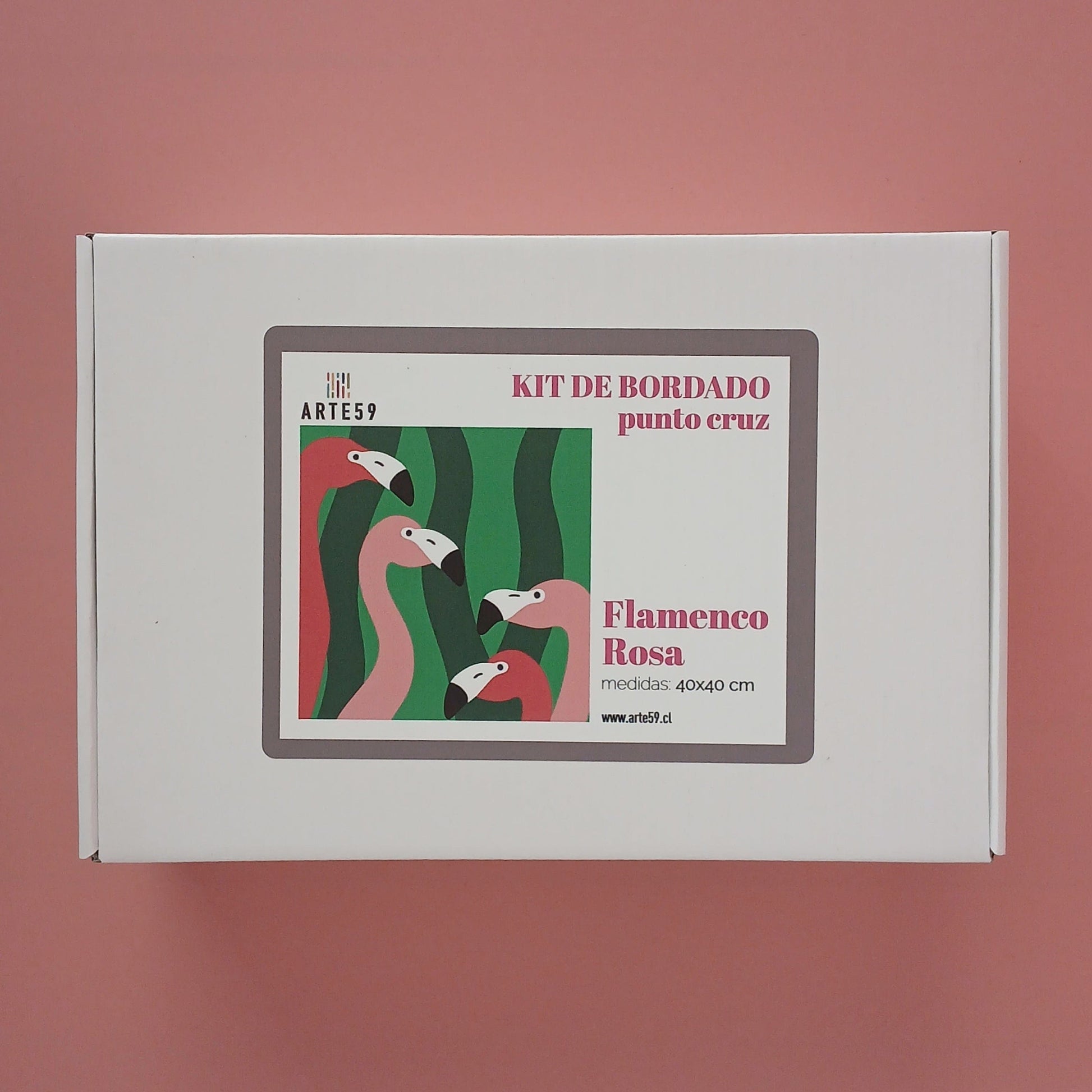 Arte59 Kit de 40x40 cm Kit flamenco rosa 40x40