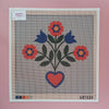 Arte59 Kit de 40x40 cm Kit flor y corazón rojo 40x40
