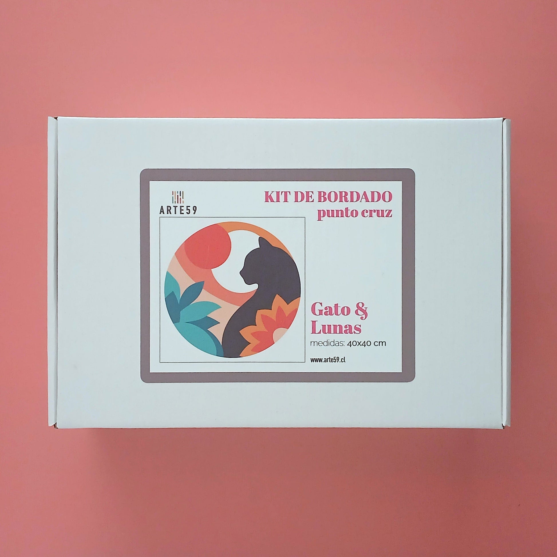 Arte59 Kit de 40x40 cm Kit gato y lunas 40x40 cm