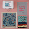 Arte59 Kit de 40x40 cm Kit hojas y corazones azules 40x40