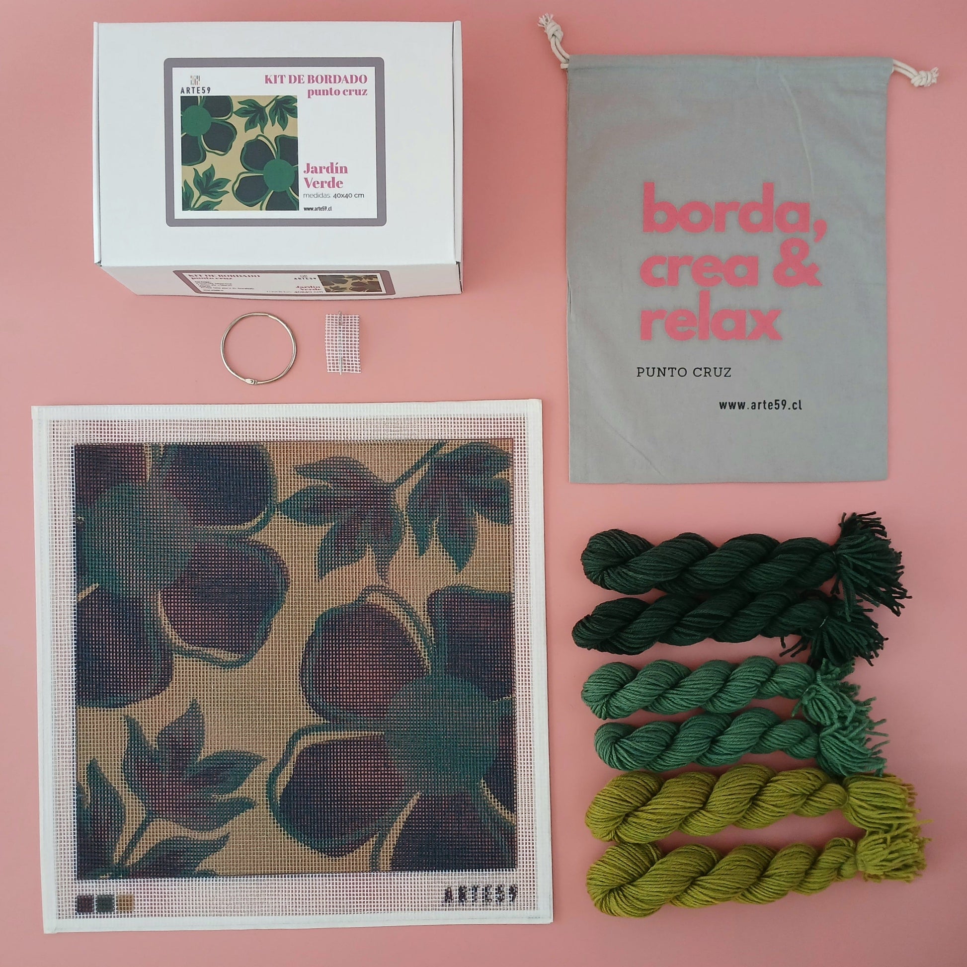 Arte59 Kit de 40x40 cm Kit jardín verde 40x40