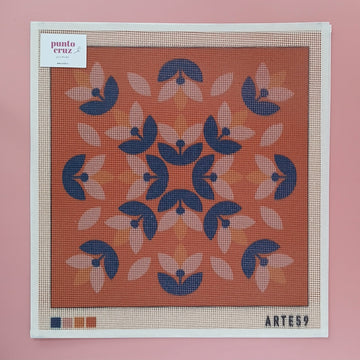 Arte59 Kit de 40x40 cm Kit mandala hojas naranja 40x40 cm