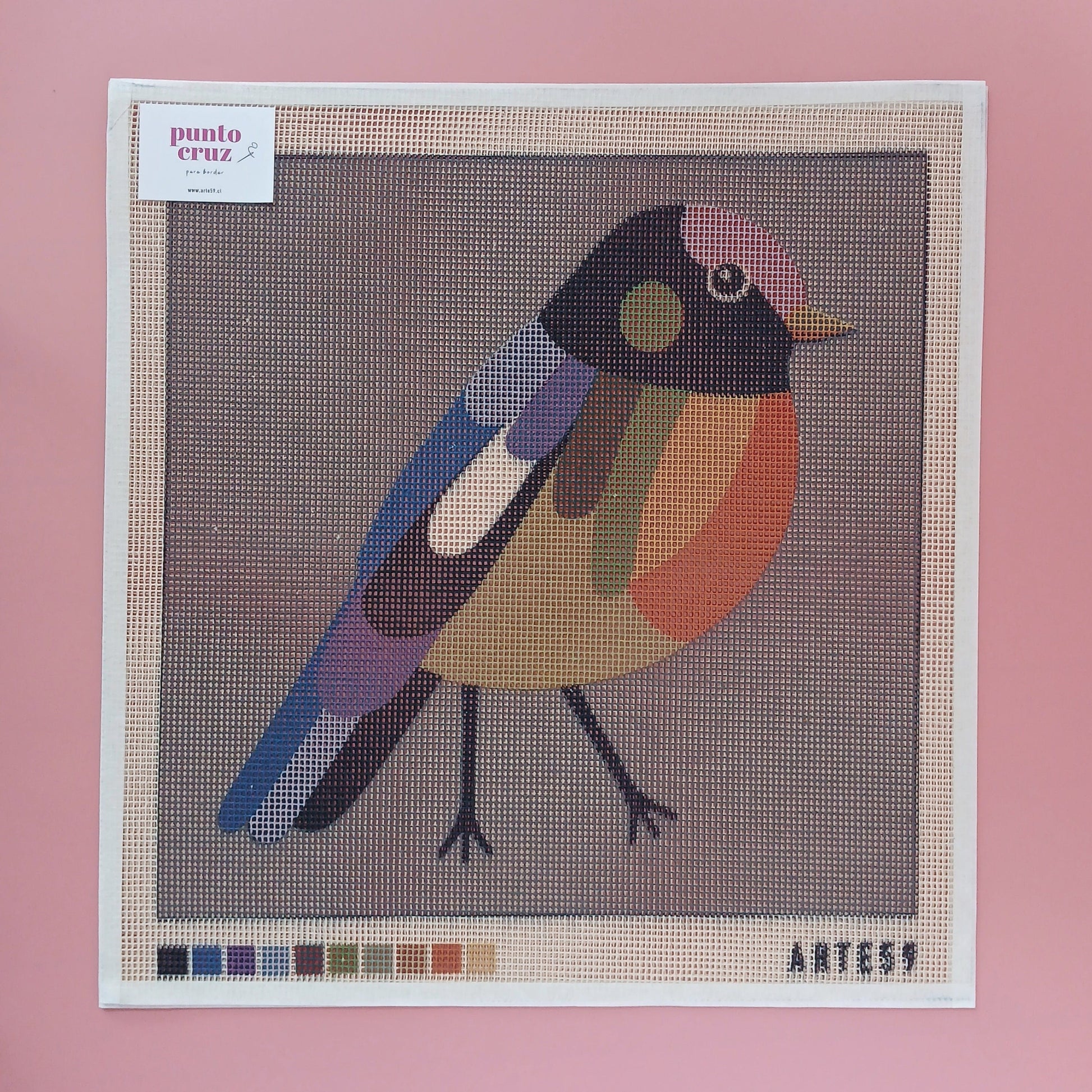 Arte59 Kit de 40x40 cm Kit pájaro verde 40x40