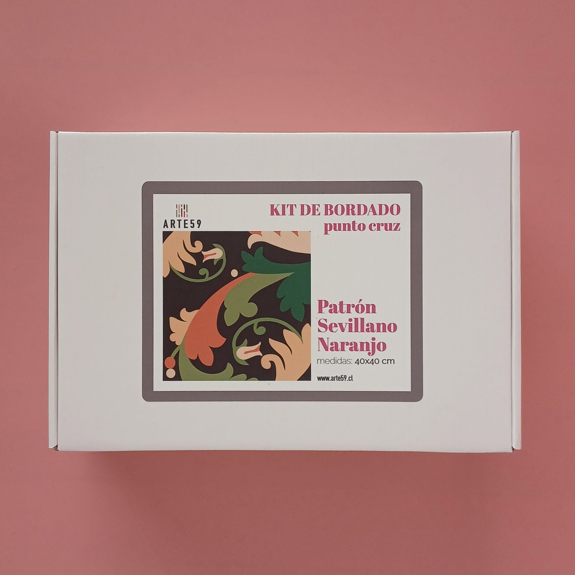 Arte59 Kit de 40x40 cm Kit patrón sevillano naranjo 40x40