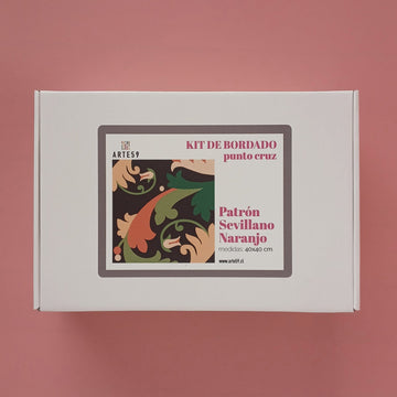 Arte59 Kit de 40x40 cm Kit patrón sevillano naranjo 40x40