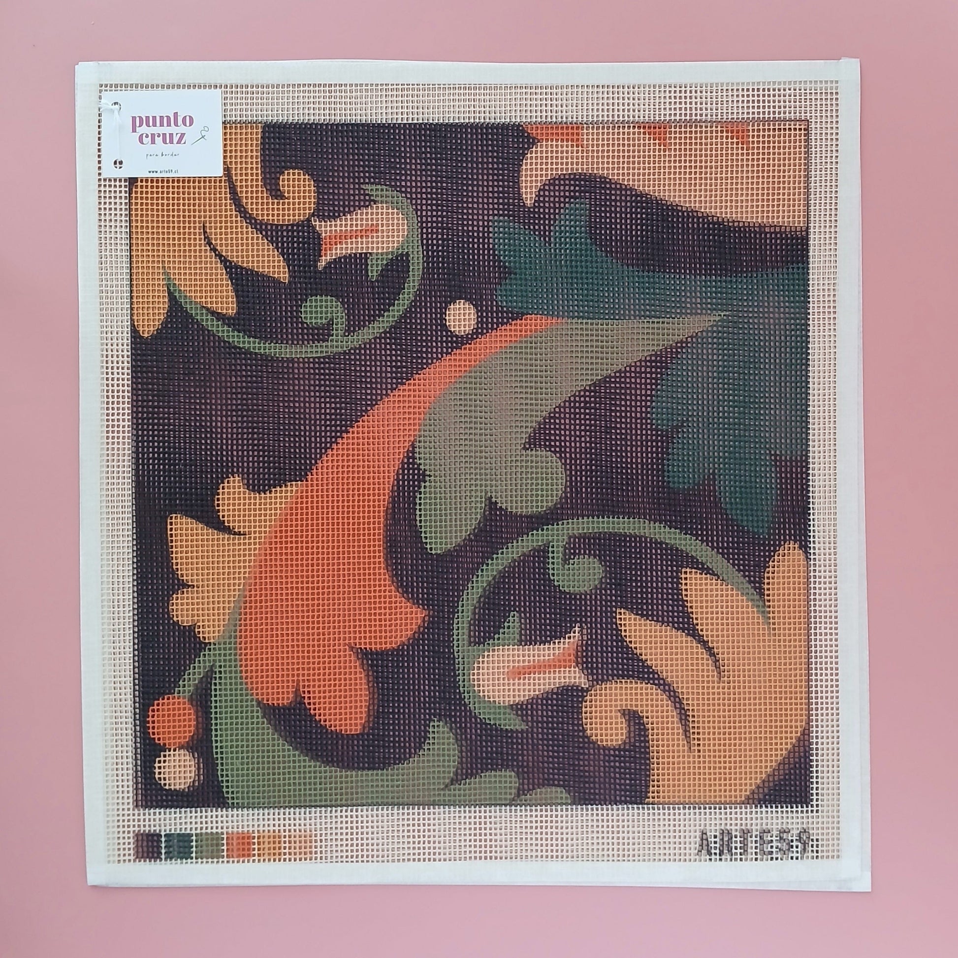 Arte59 Kit de 40x40 cm Kit patrón sevillano naranjo 40x40