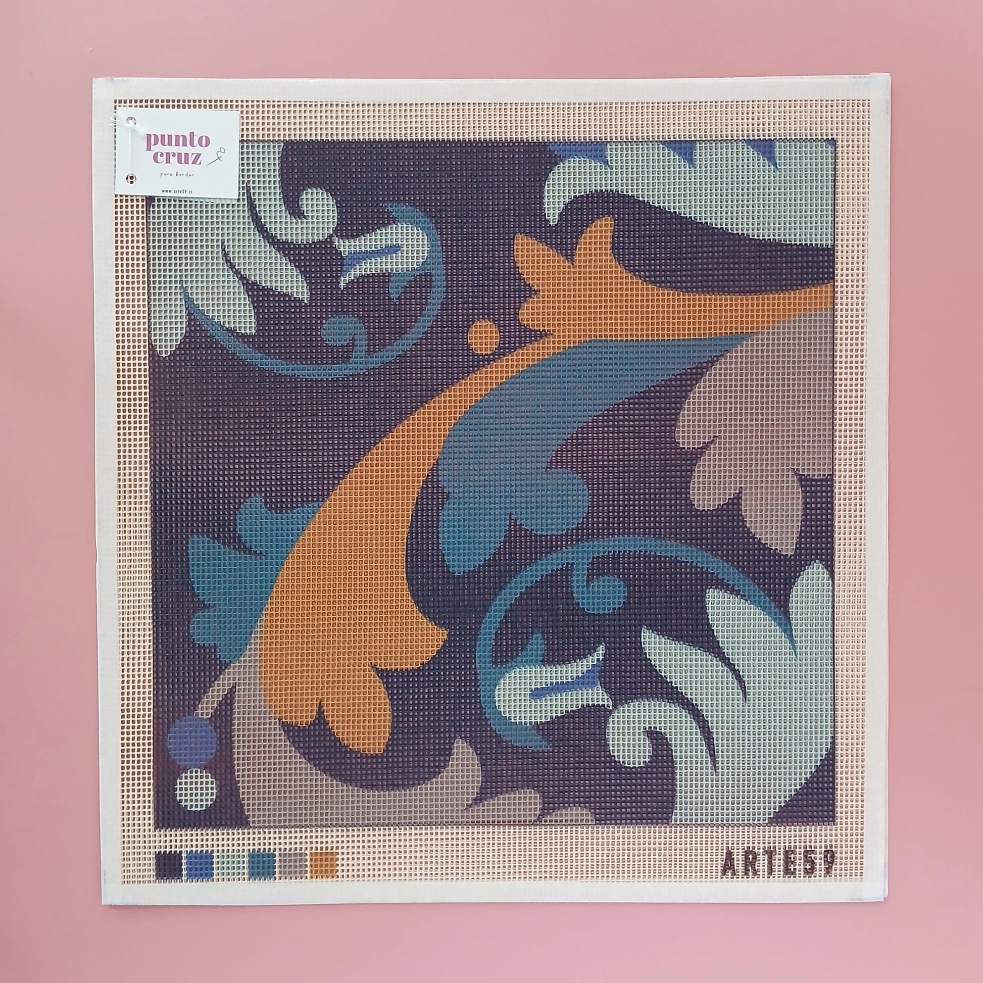 Arte59 Kit de 40x40 cm Kit patrón sevillano turquesa 40x40