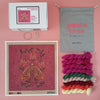Arte59 Kit de 40x40 cm Kit polilla fucsia y flores 40x40