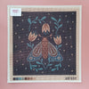 Arte59 Kit de 40x40 cm Kit polilla turquesa y flores 40x40