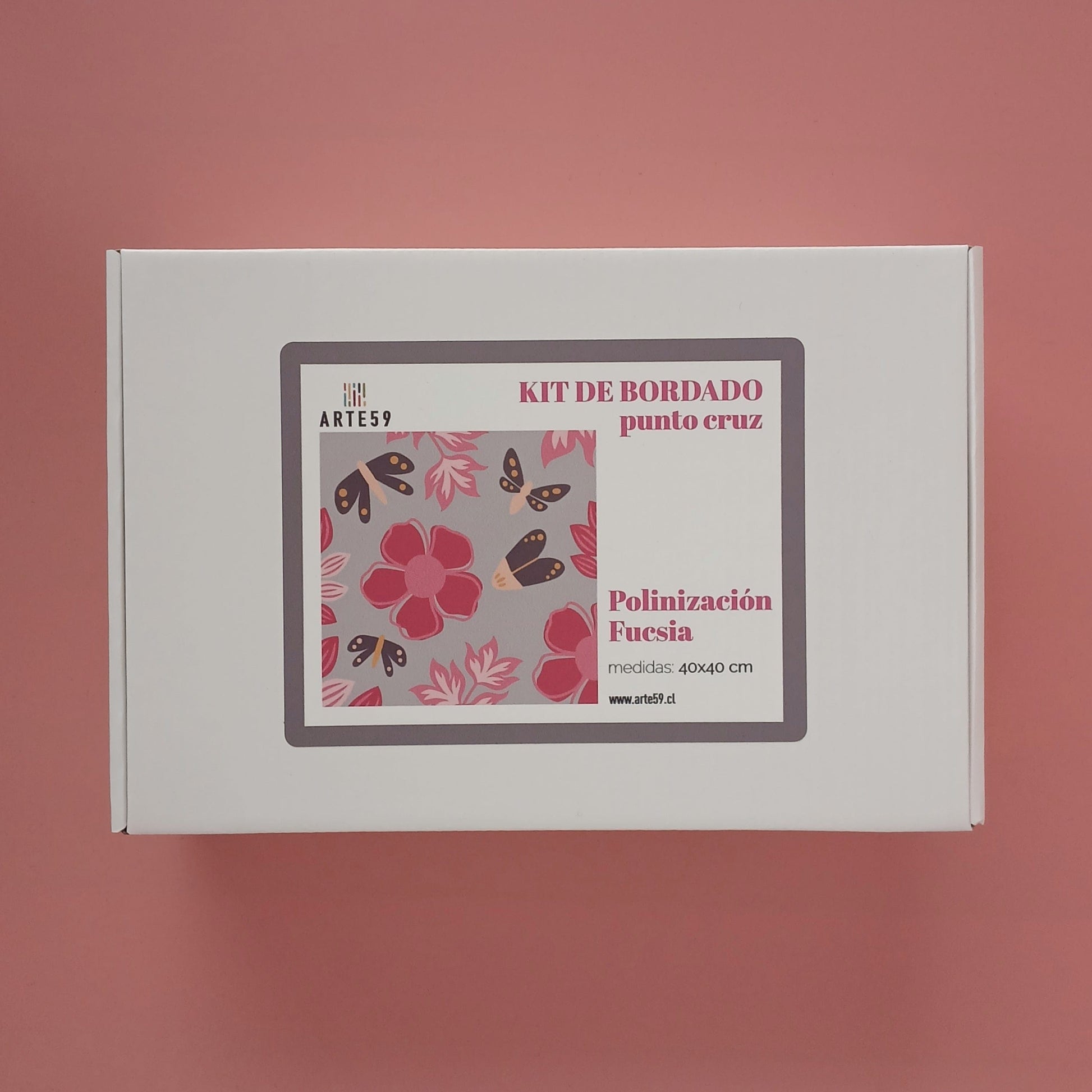 Arte59 Kit de 40x40 cm Kit polinización fucsia 40x40