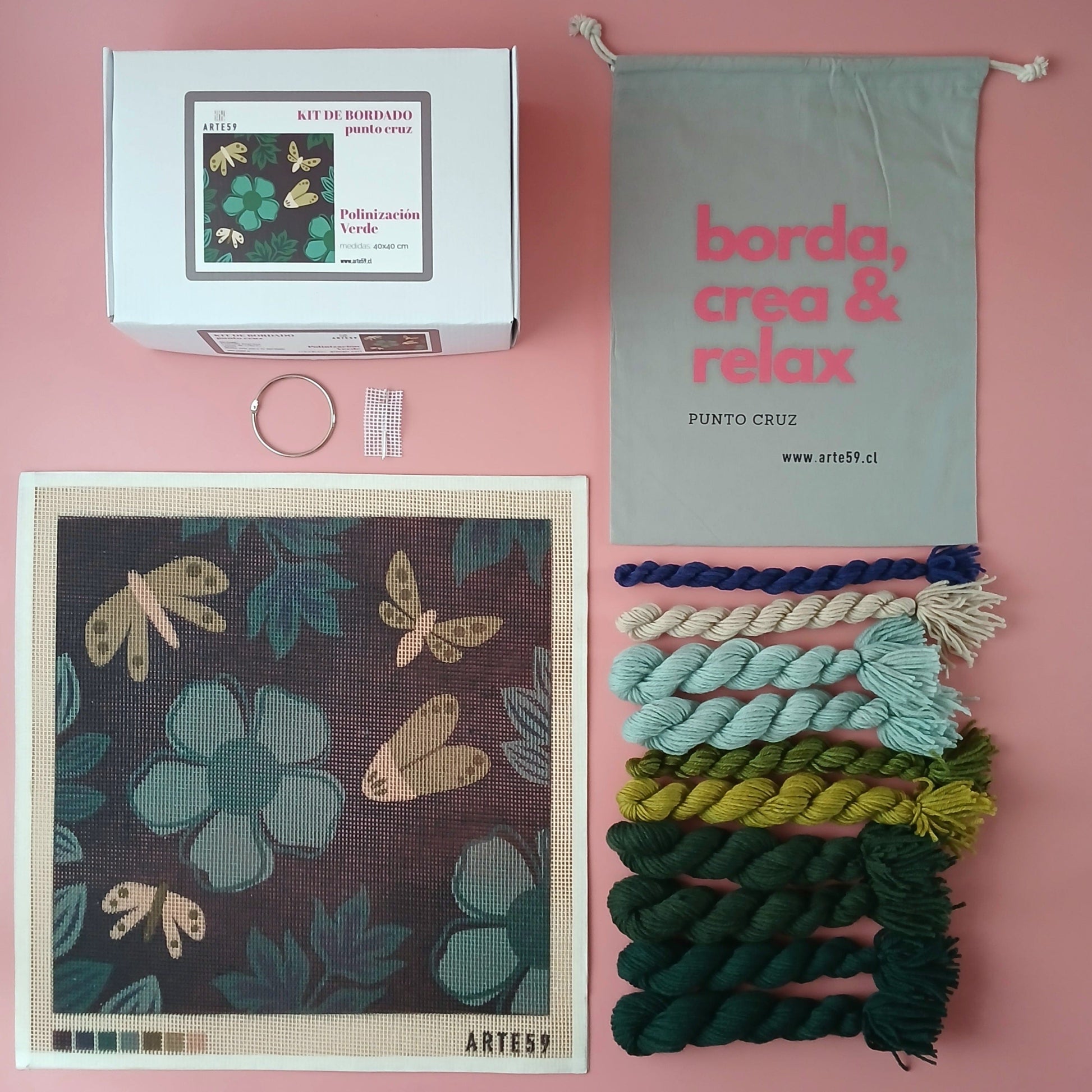 Arte59 Kit de 40x40 cm Kit polinización verde 40x40