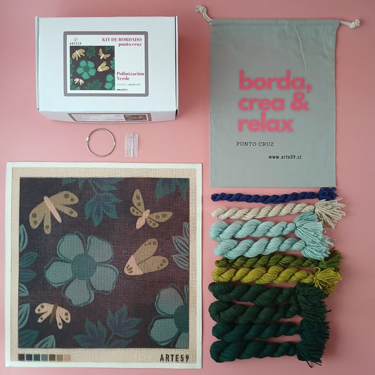 Arte59 Kit de 40x40 cm Kit polinización verde 40x40