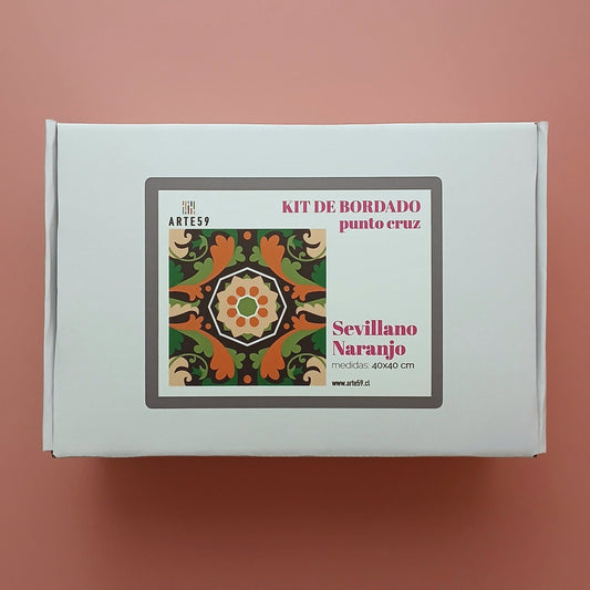 Arte59 Kit de 40x40 cm Kit sevillano naranjo 40x40
