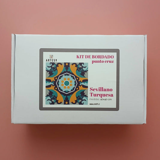 Arte59 Kit de 40x40 cm Kit sevillano turquesa 40x40