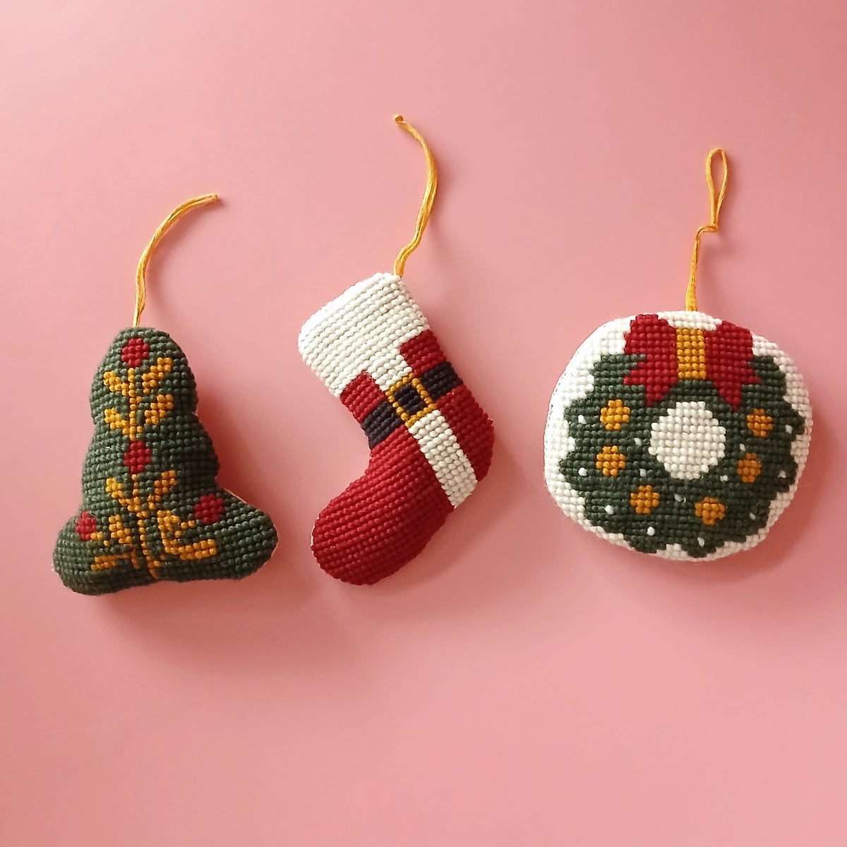 Arte59 Kits de bordado: Colección Navidad Kit Navidad: adornos navideños