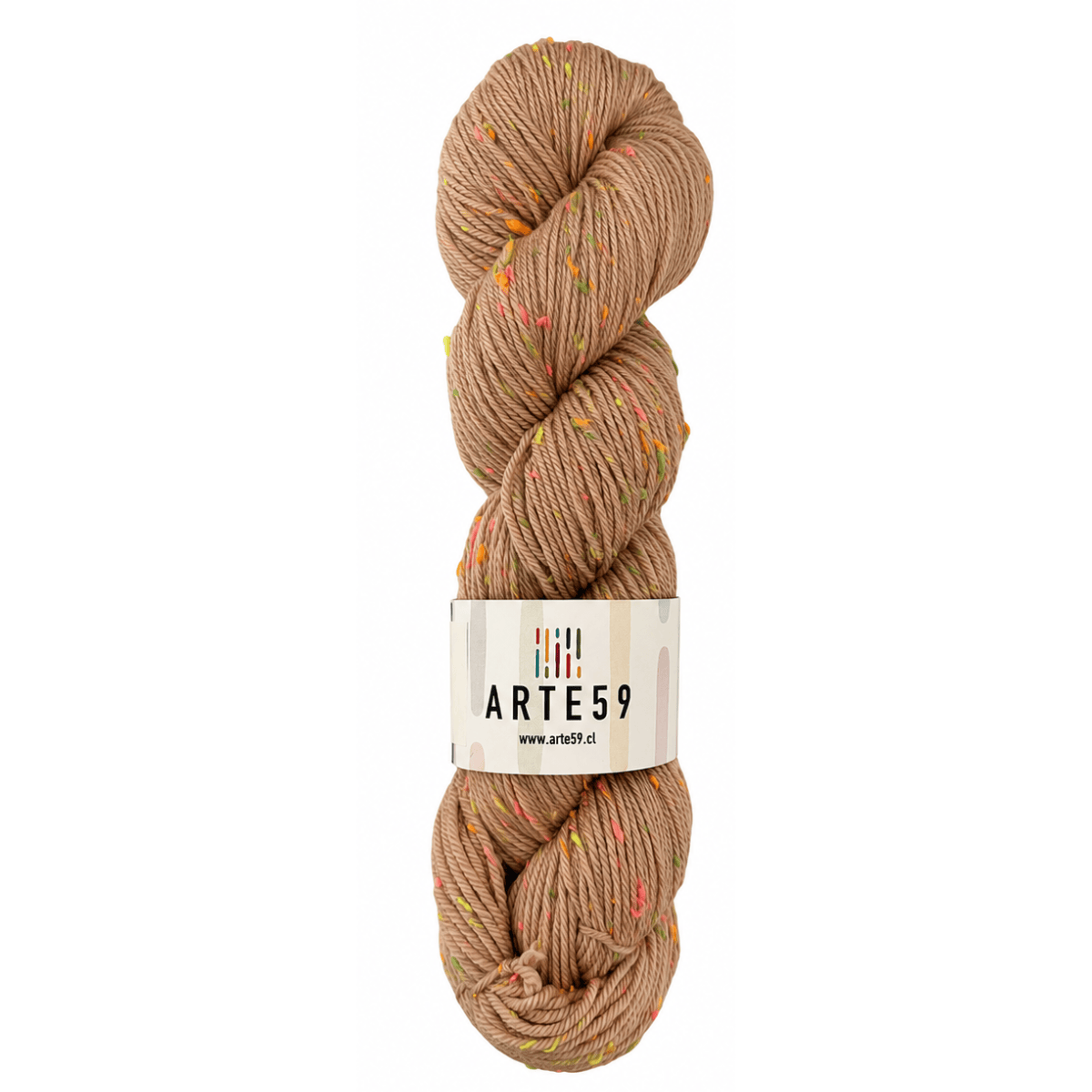 Arte59 Merino DK tweed flúor damasco pastel 106
