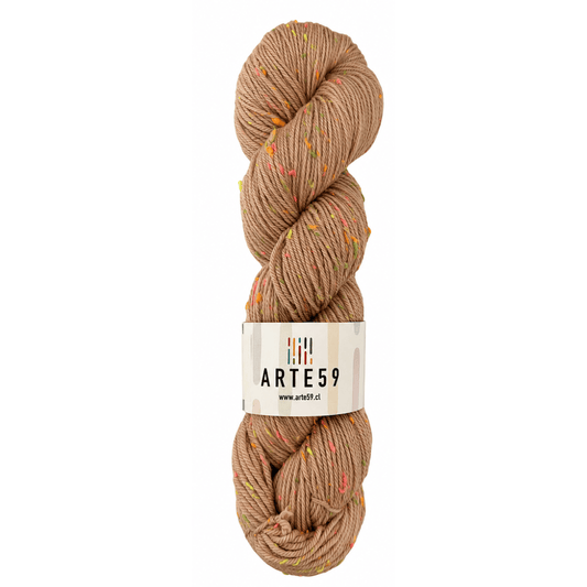 Arte59 Merino DK tweed flúor damasco pastel 106