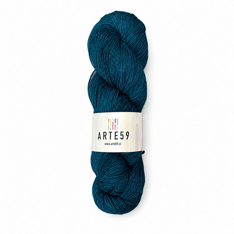 Arte59 Merino Fingering 19.5 Petróleo 698 (merino fingering)