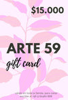 Arte59 Tarjeta de regalo $15.000 Tarjetas de Regalo