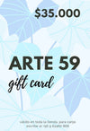 Arte59 Tarjeta de regalo $35.000 Tarjetas de Regalo
