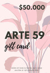 Arte59 Tarjeta de regalo $50.000 Tarjetas de Regalo