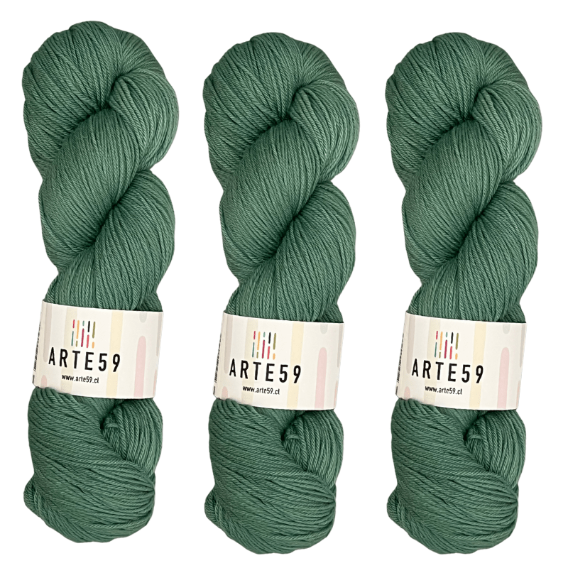 Arte59 Verde manzana intenso 827 merino light sport