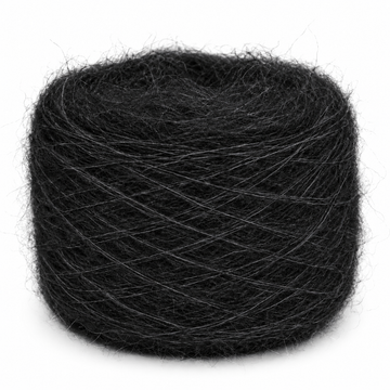 Baby alpaca brushed negro N5 sobre fondo blanco