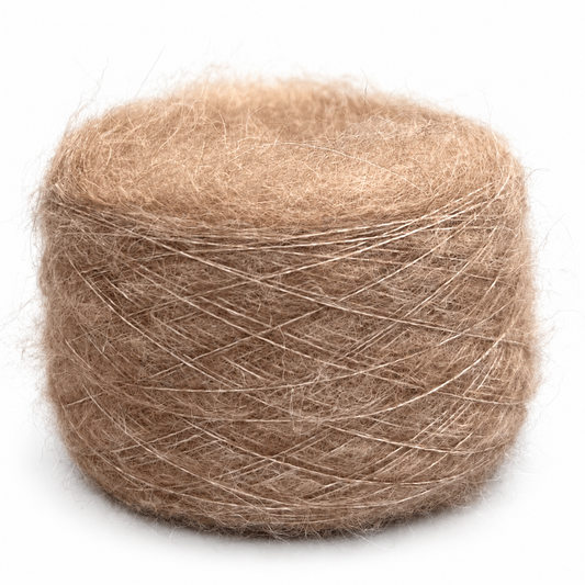 Baby alpaca brushed beige ZL37 con fondo blanco