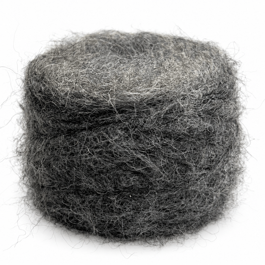 Baby alpaca brushed gris marengo ZL73 sobre fondo blanco