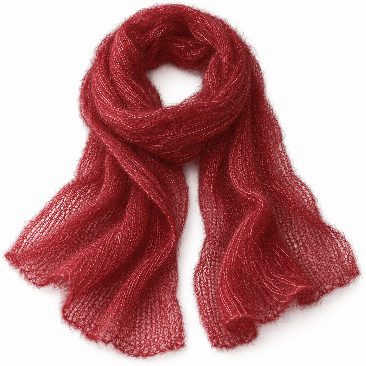 El Madejero Kid Mohair con seda Kid mohair rojo rubí 825