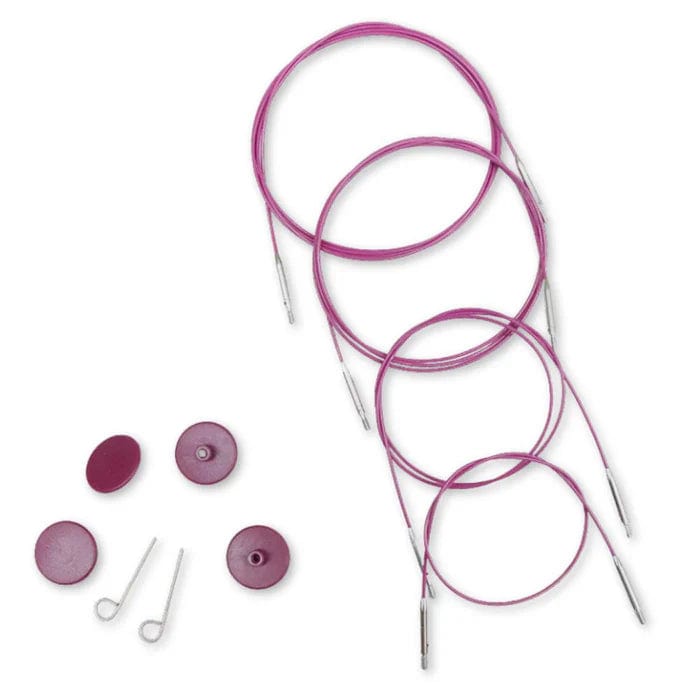Modista Accesorios para tejido 40 cms Cables Conectores Giratorios de Acero Inoxidable Knit Pro