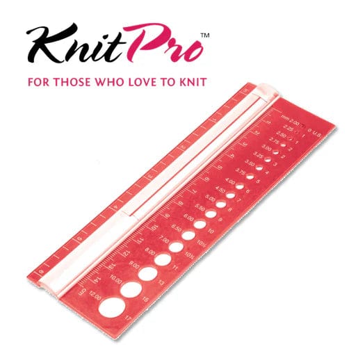 Modista Accesorios para tejido Medidor de Palillos Regla Knit Pro