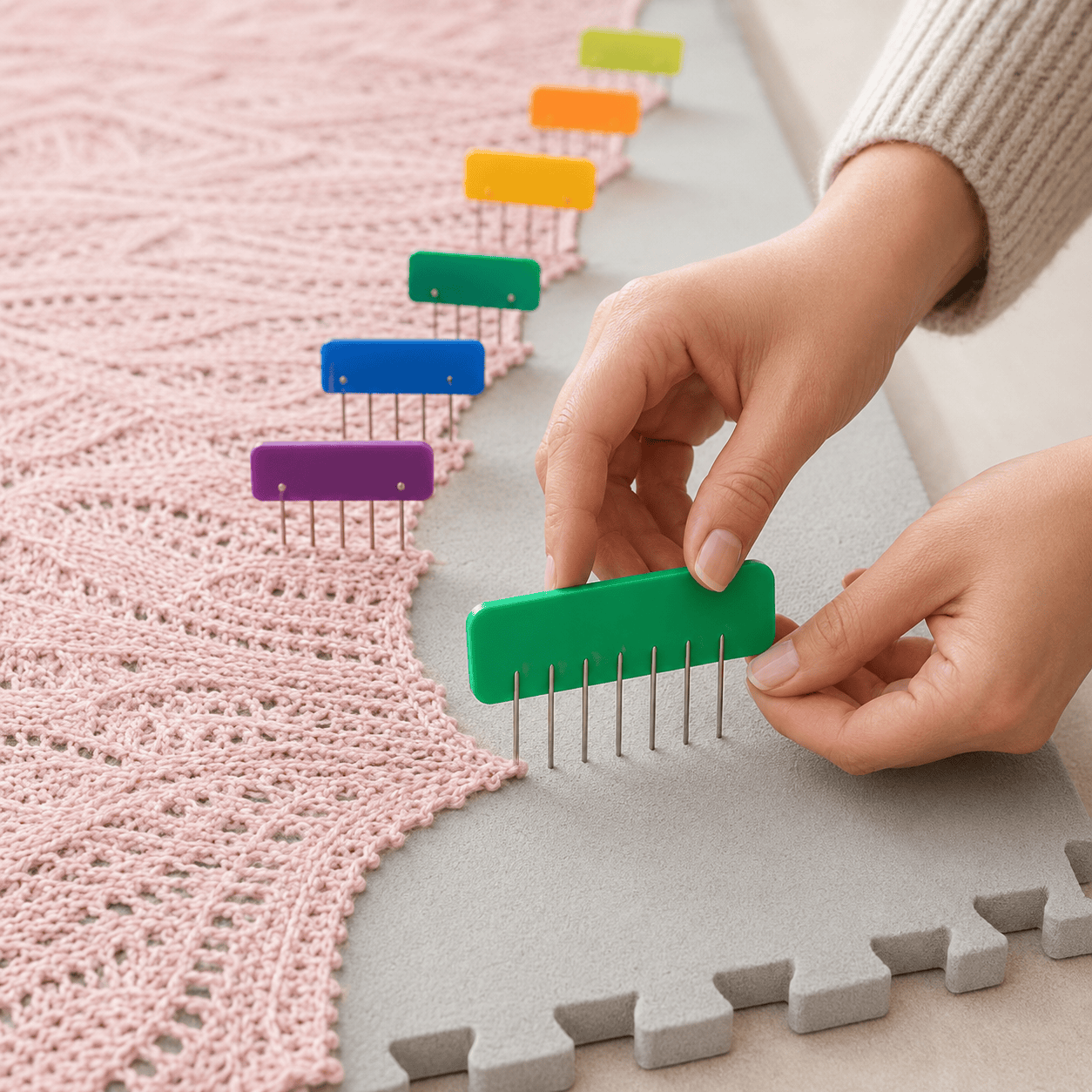 Modista Bloqueadores de tejido arcoiris Knit pro